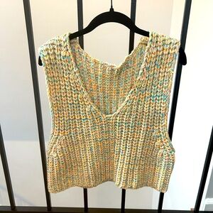 Free People Cropped Sweater Vest